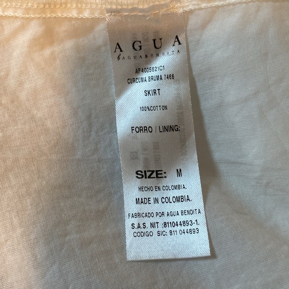 ๐ AGUA by AGUA BENDITA Curcuma Embroidered Cotton Skirt Pineapple Embroidery M - Picture 9 of 9